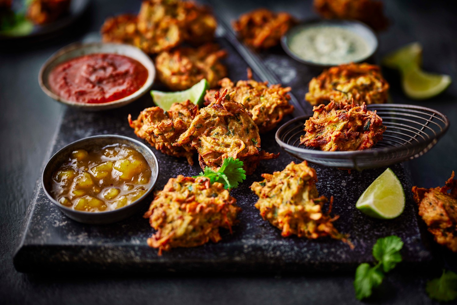 Grated veggie pakoras