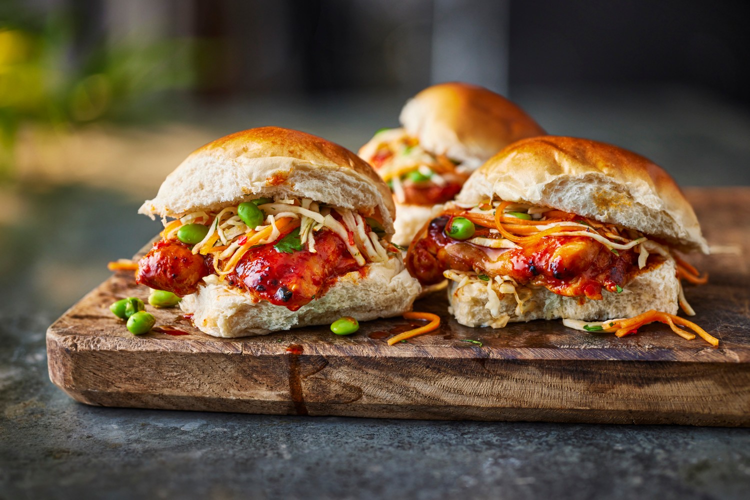 Korean-style chicken buns