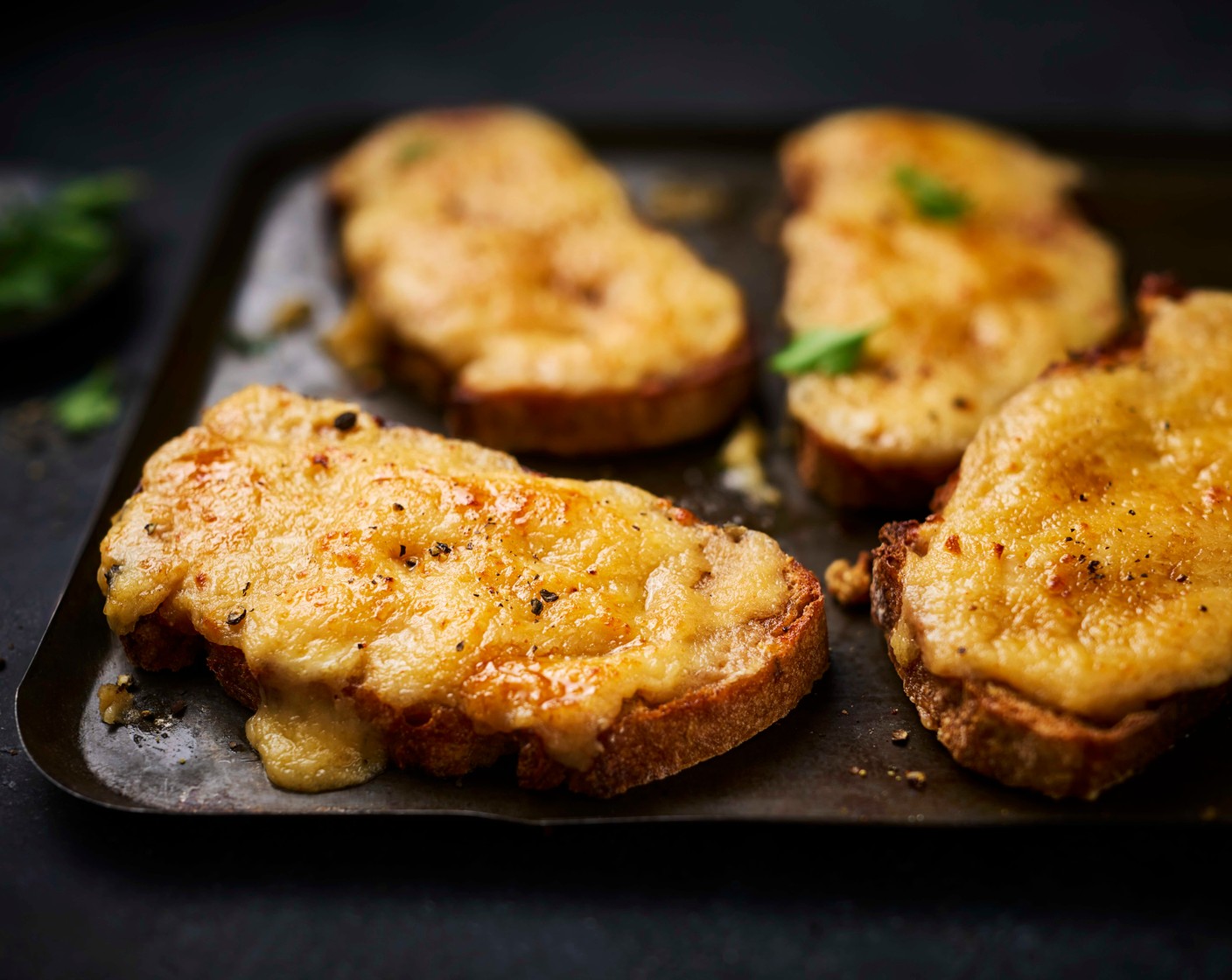 step 5 Spread the mixture over the bread then grill for 5-7 minutes until golden and bubbling.