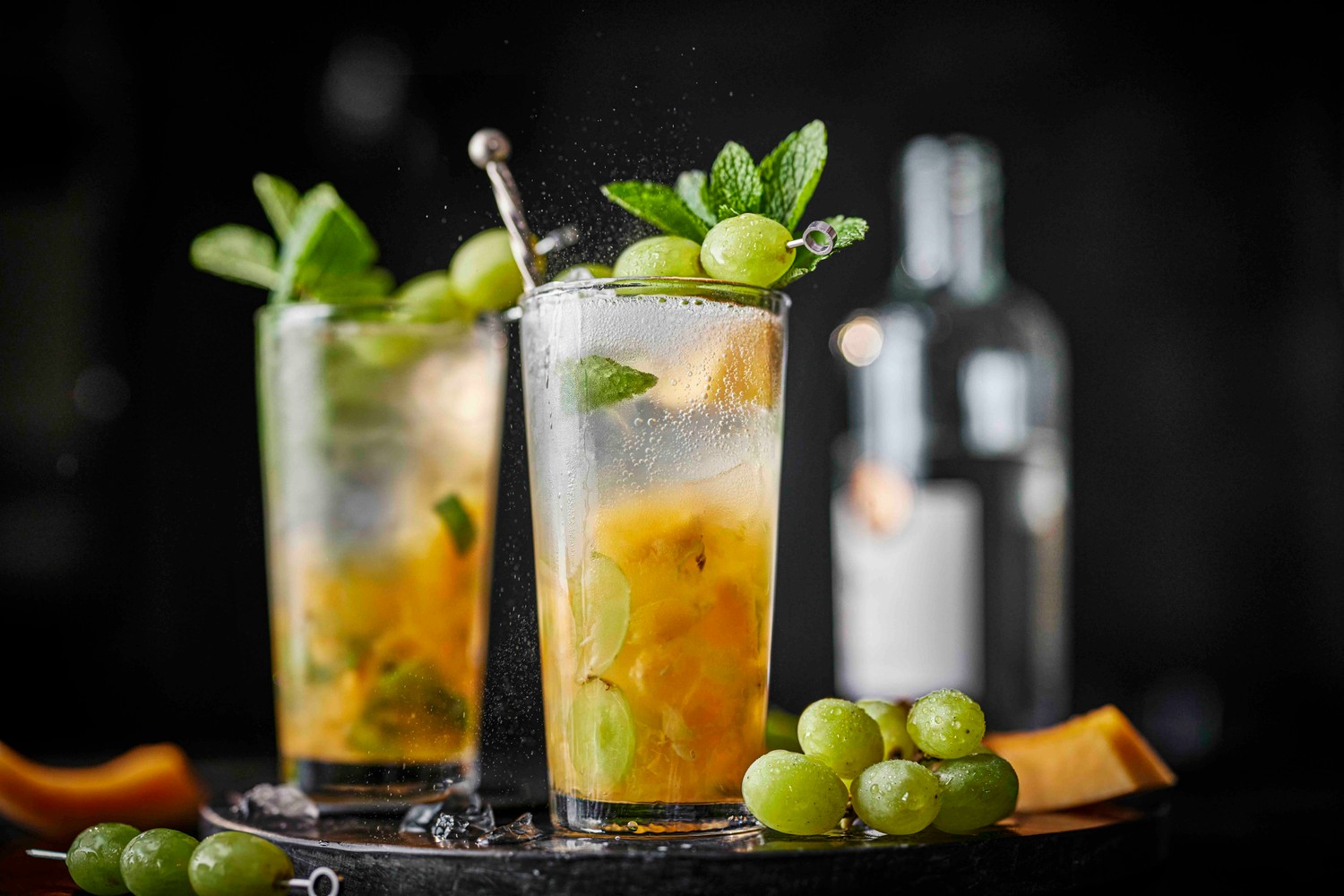 Melon and grape Mojito recipe