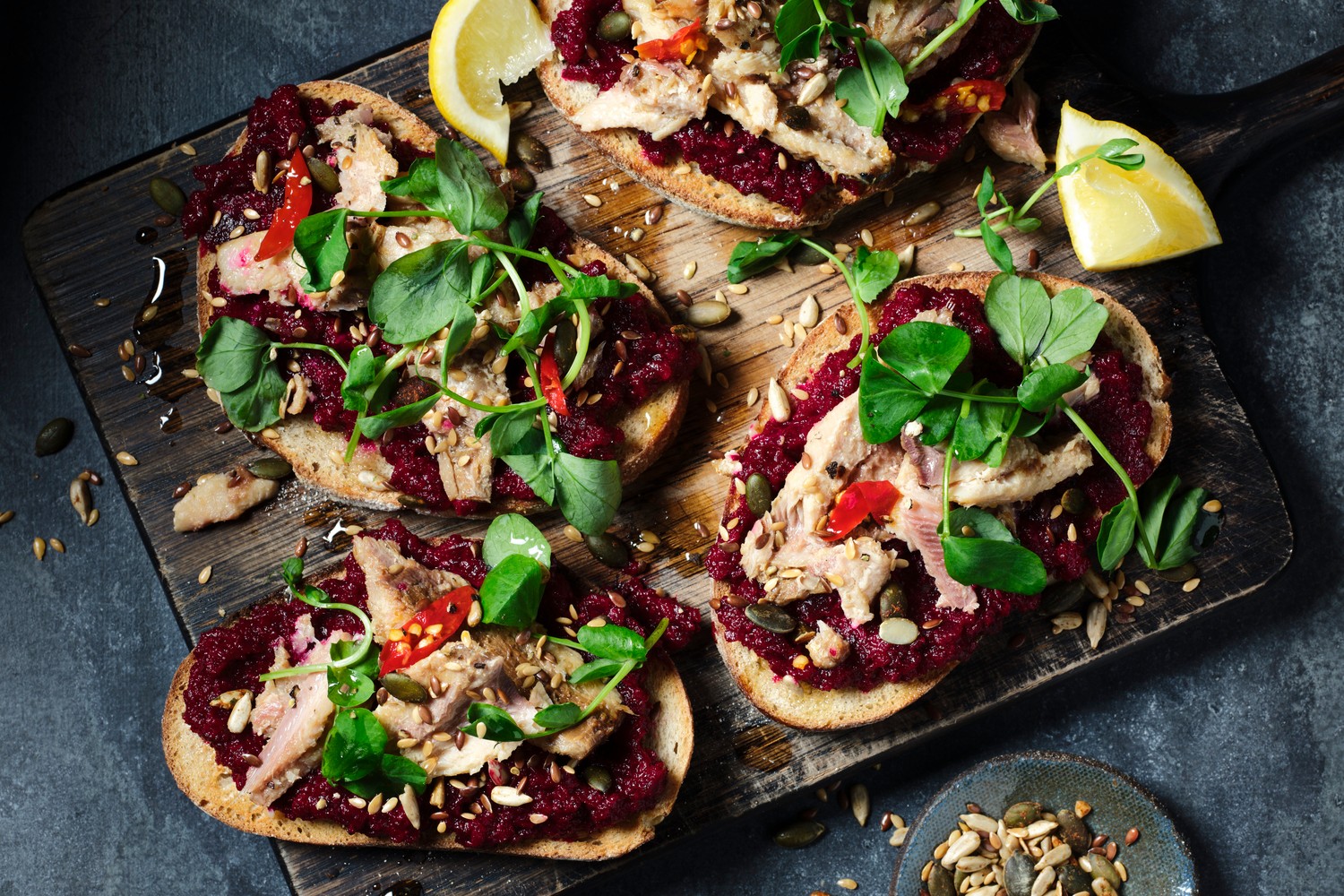 Chilli sardines on toast