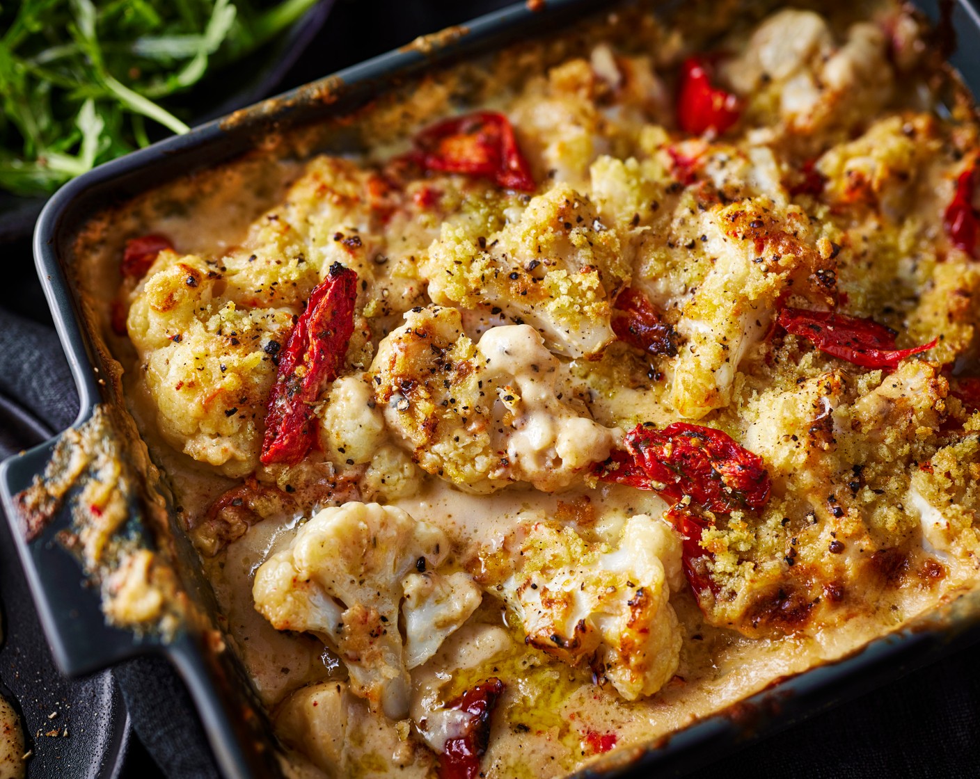 step 4 Bake for 30 minutes, until golden and bubbling. Serve with a lemony rocket (as needed) salad, or as an indulgent side with Sunday lunch.