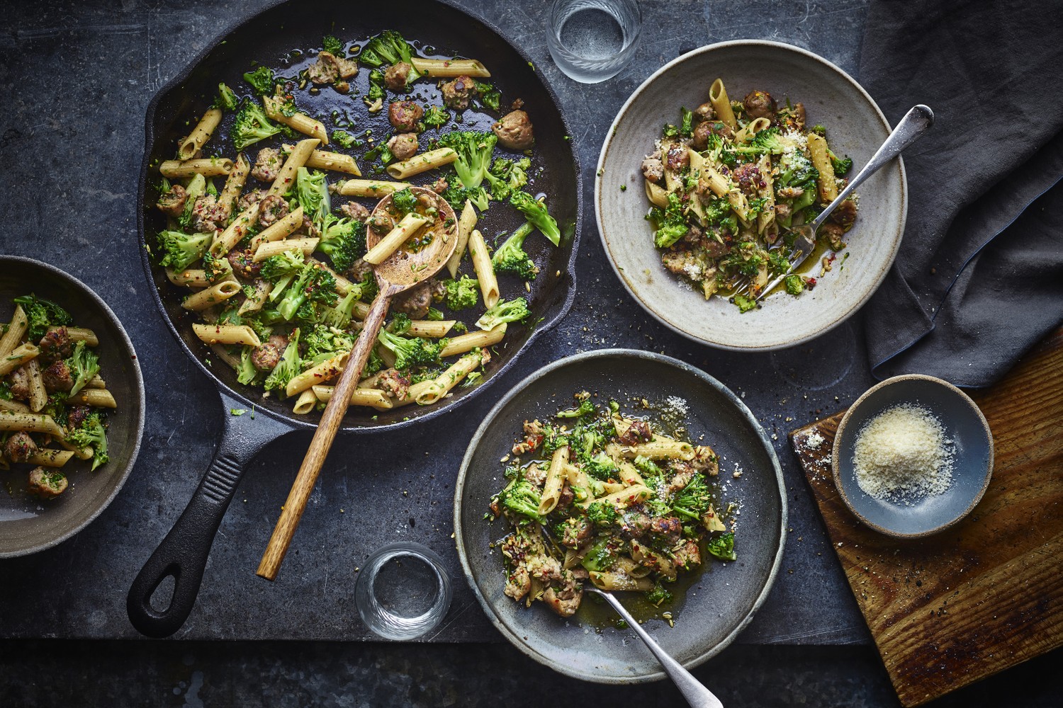 Speedy sausage and broccoli pasta