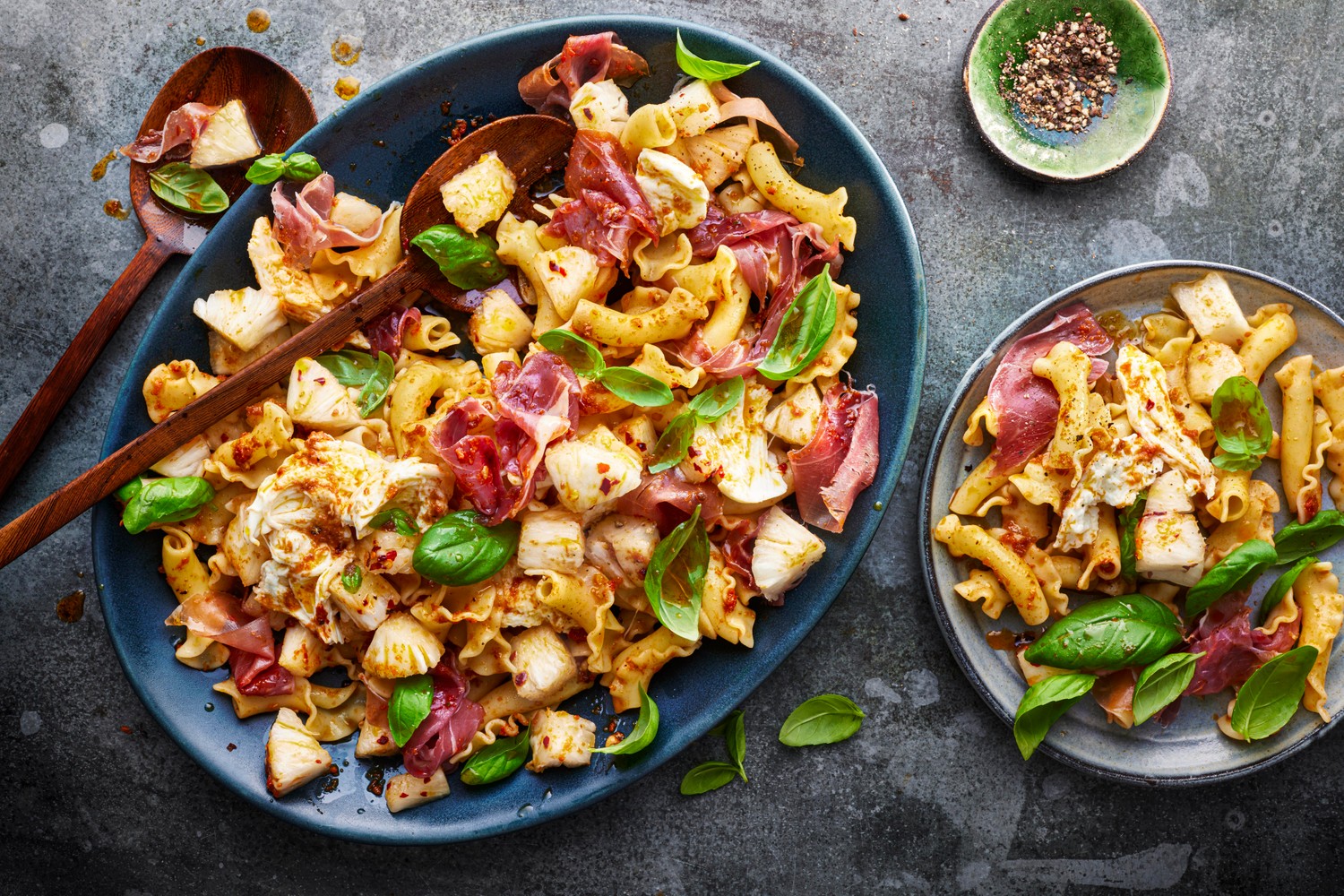Ham and pineapple pasta salad