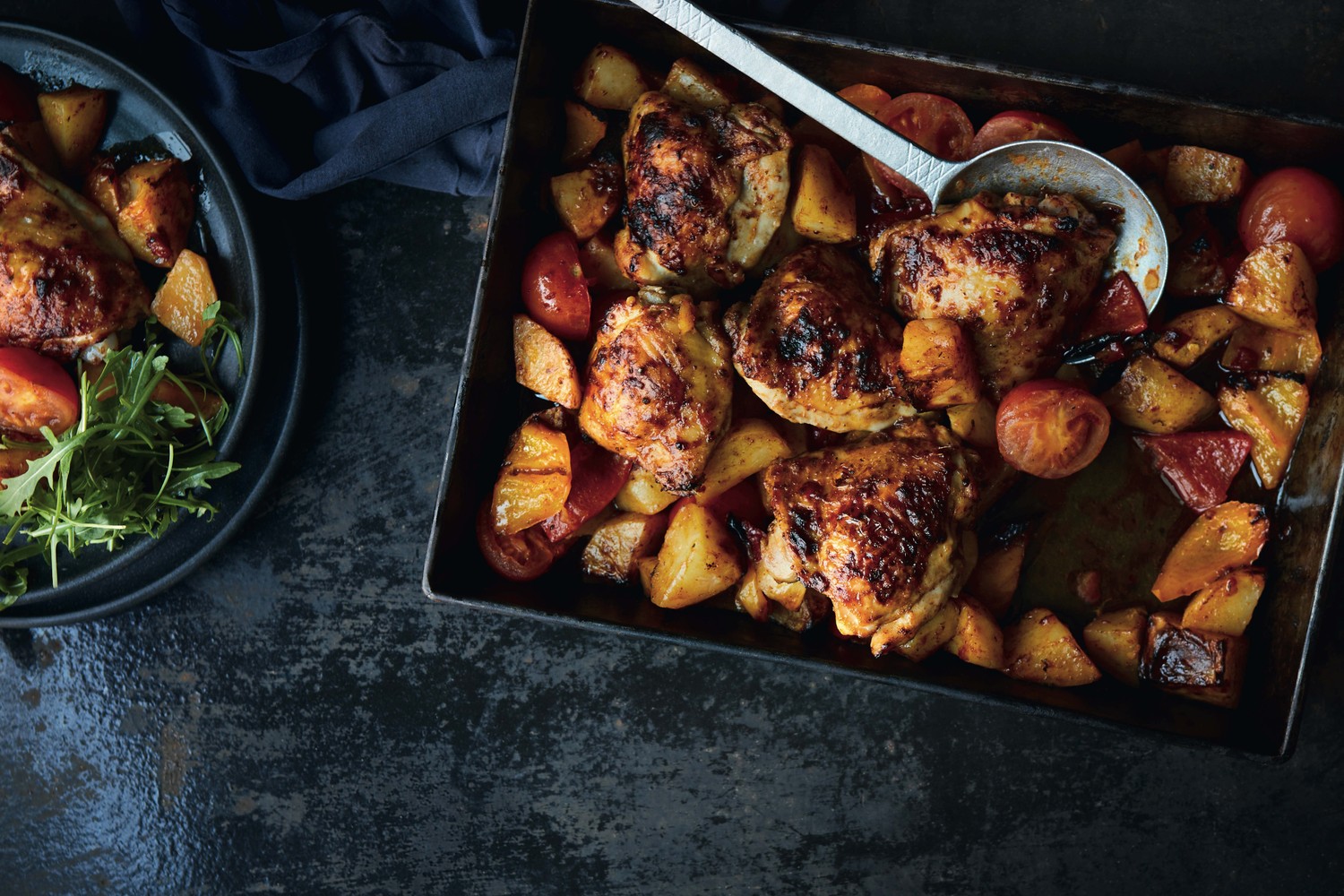 Five-ingredient fragrant chicken traybake
