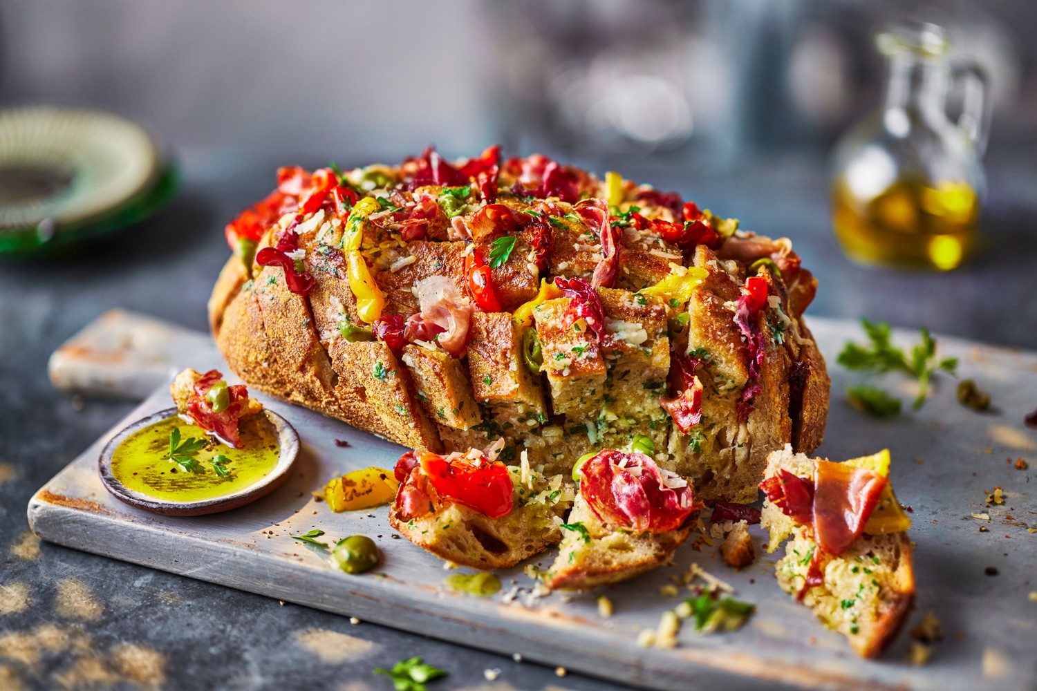 Hedgehog antipasti bread