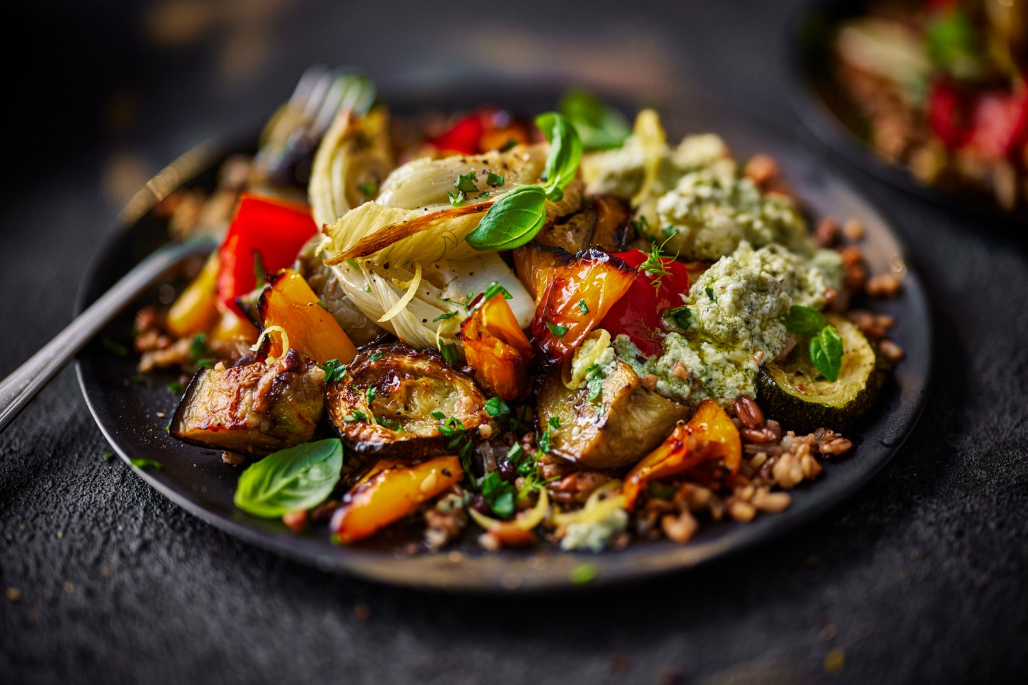 Roasted Mediterranean vegetable salad