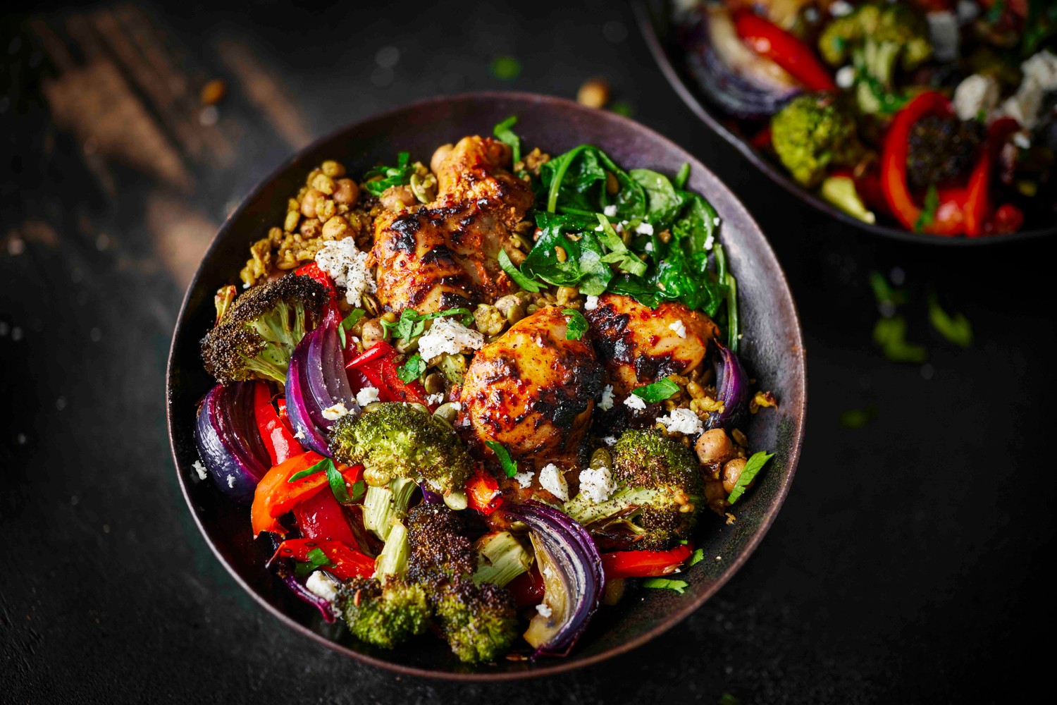 Harissa chicken power bowls recipe