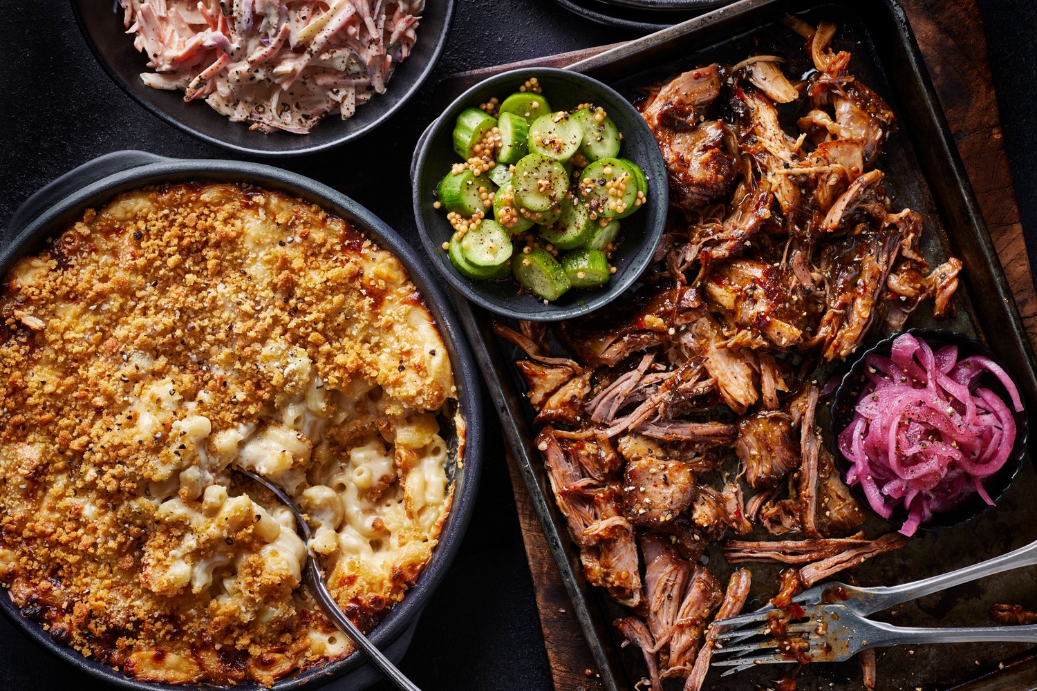 Barbecue pork platter