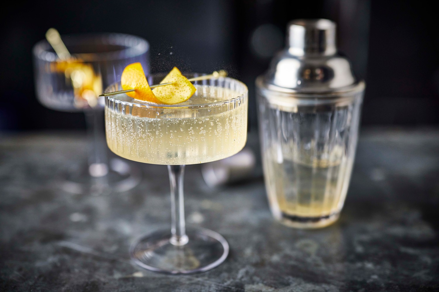 Gin and blood orange marmalade fizz