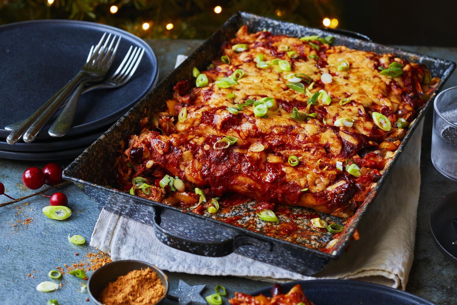 Mega melty turkey enchiladas