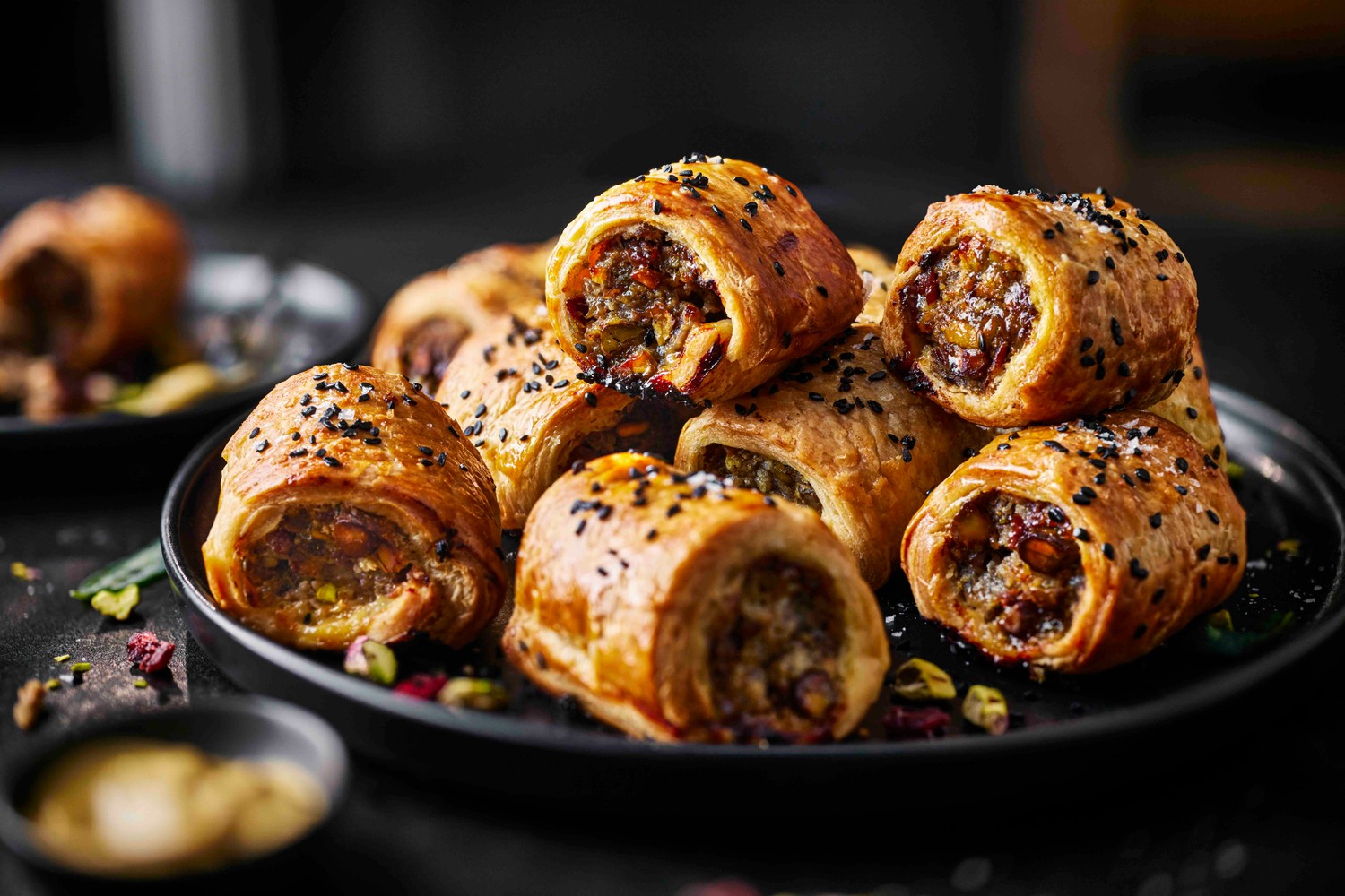 Tom Kerridge’s pork, cranberry and pistachio sausage rolls