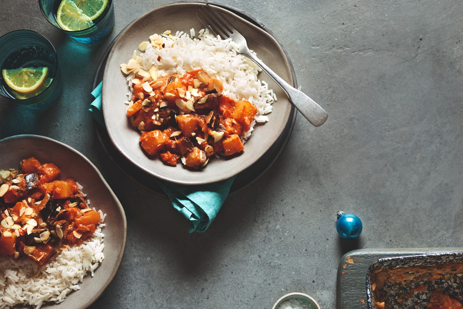 Festive-spiced veggie and cranberry curry