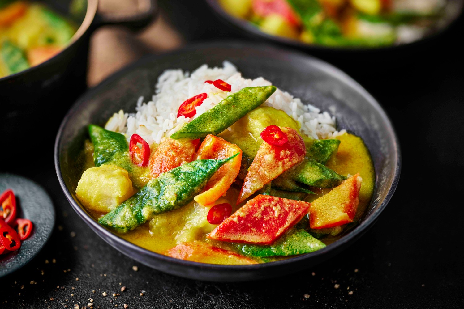 Vegan Thai-inspired yellow vegetable curry recipe