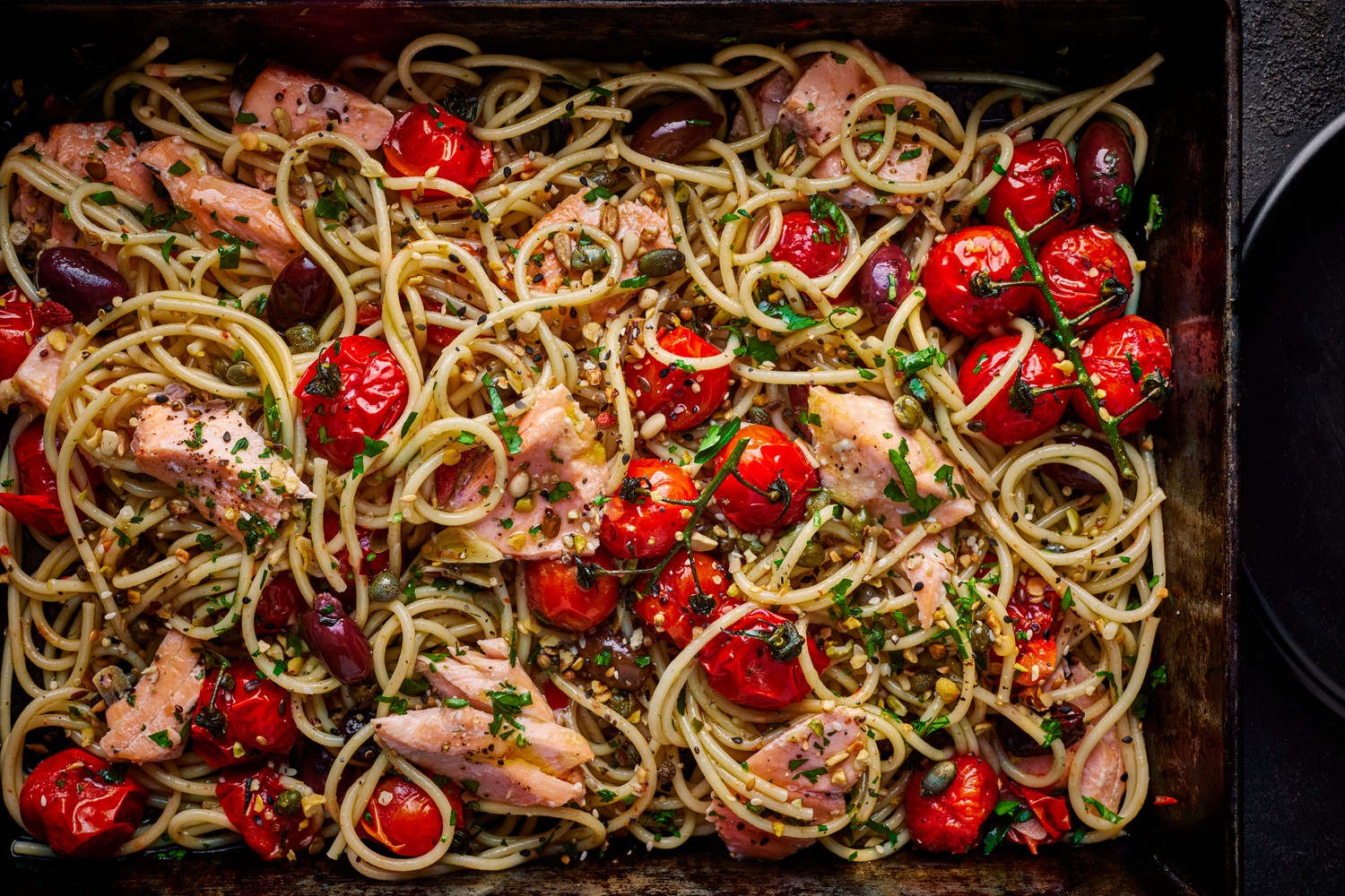 Salmon puttanesca recipe