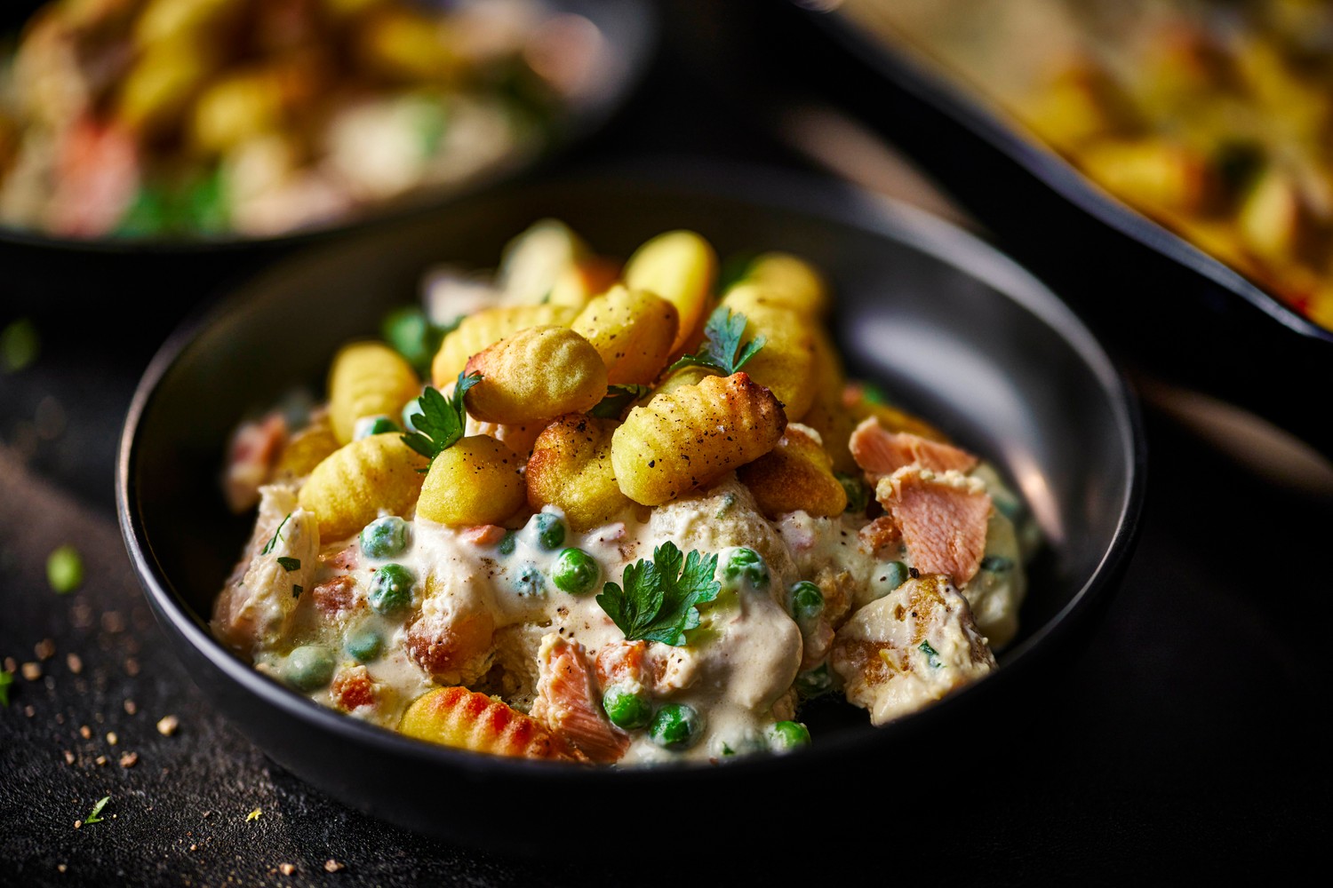 Crispy gnocchi fish pie recipe