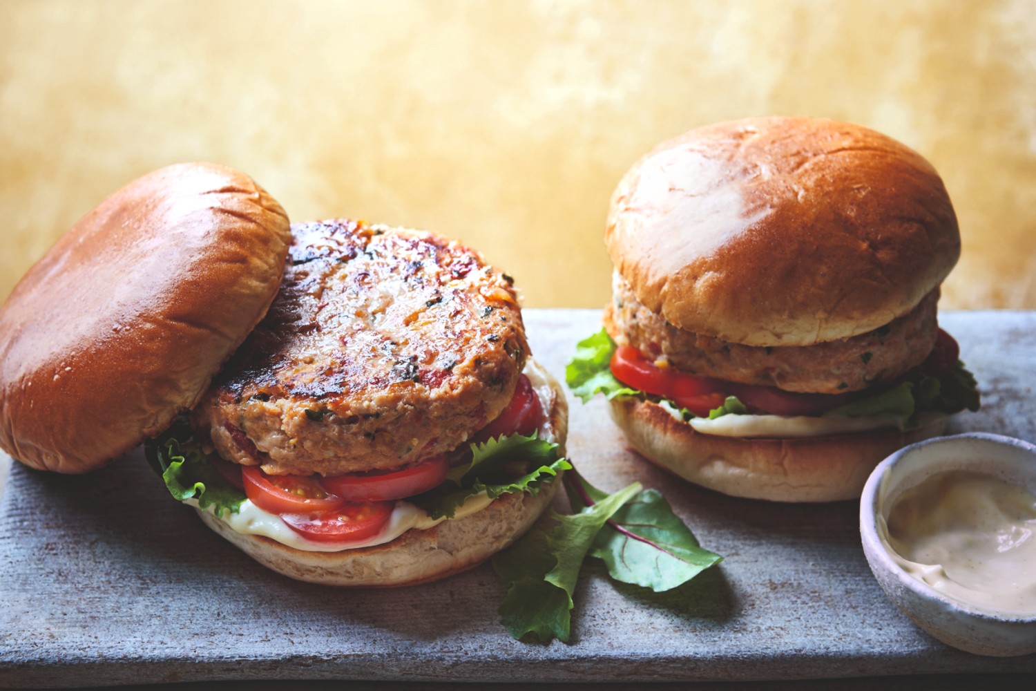Turkey and chickpea burgers