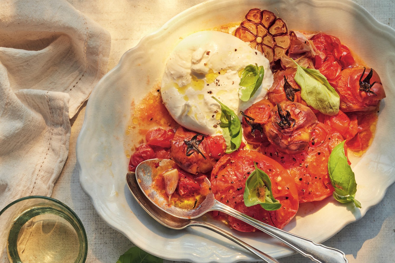 Roasted tomato tricolore