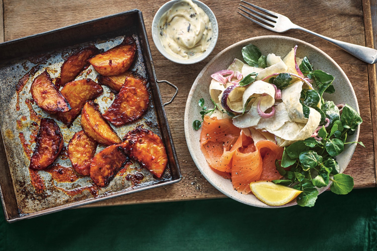 Creamy celeriac and smoked salmon