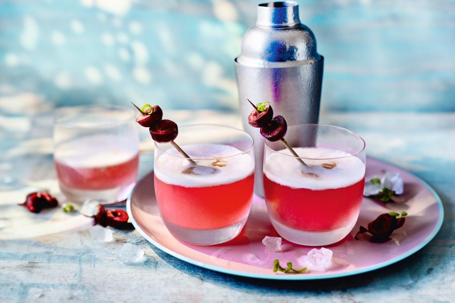 Cherry tequila sours