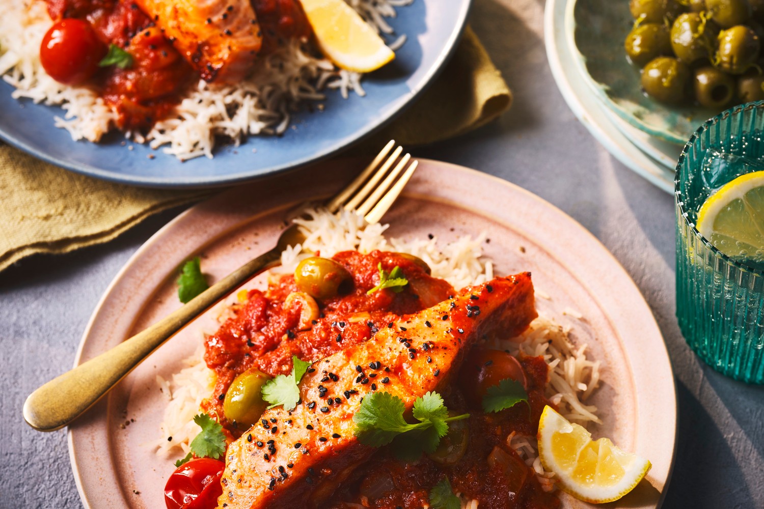 Mediterranean baked salmon