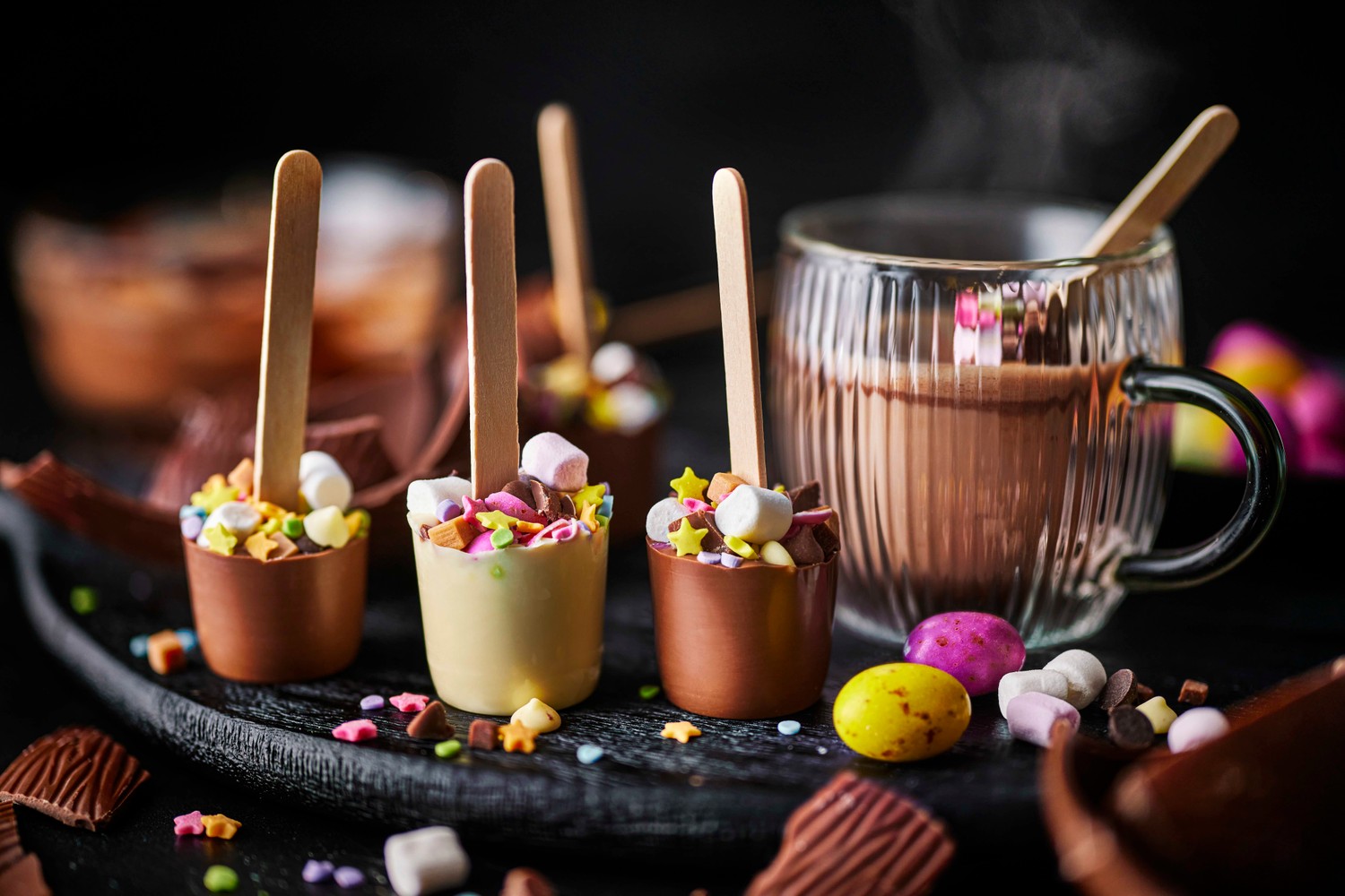 Homemade hot chocolate stirrers recipe