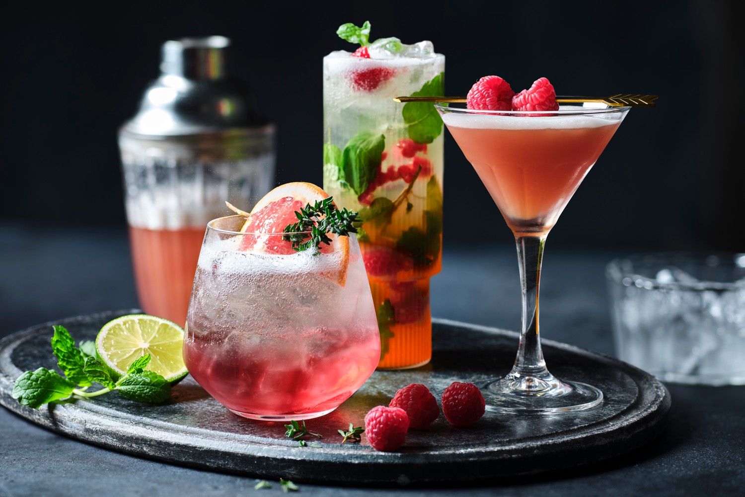 Galentine’s pink cocktails