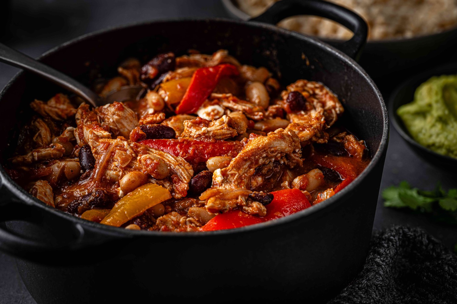 High protein chicken chilli