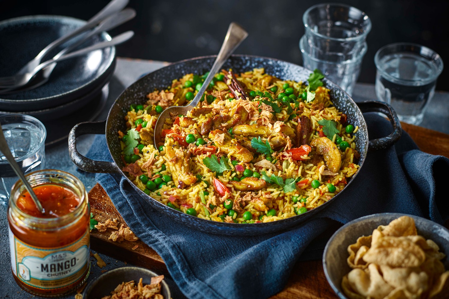 Aged basmati chicken pilaf