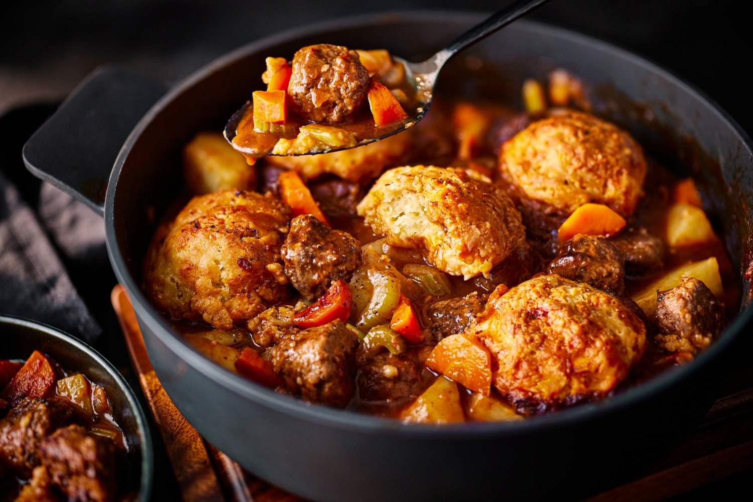 Beef meatball and dumpling stew recipe