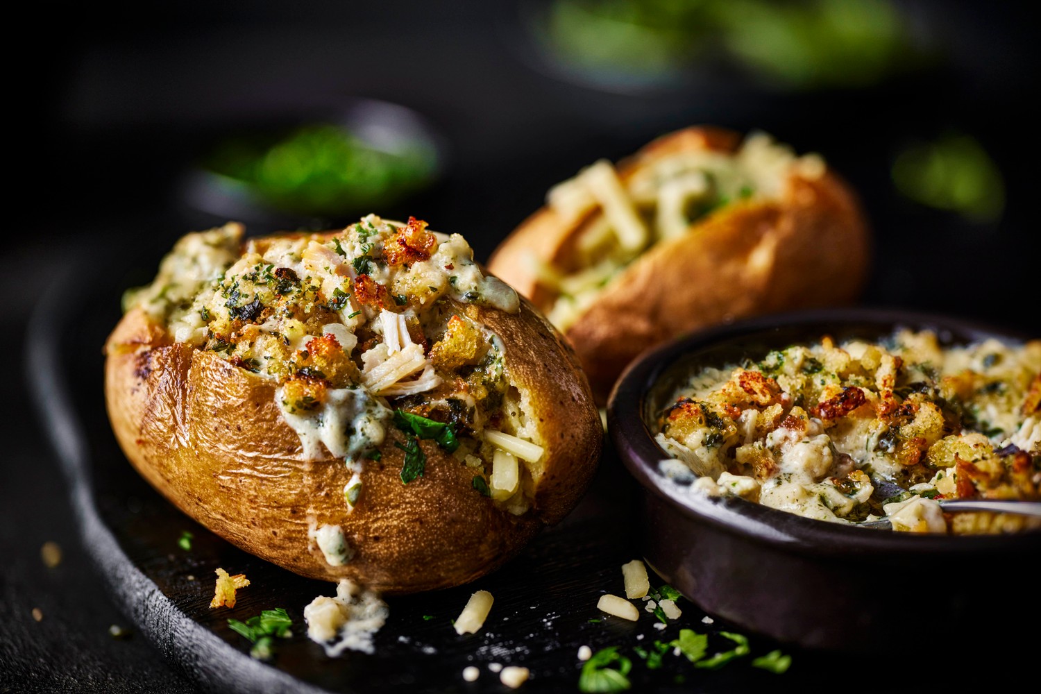 Chicken Kyiv loaded jacket potato recipe