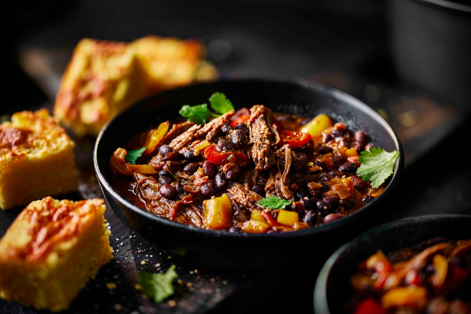 Slow-cooker chilli recipe with cheesy cornbread