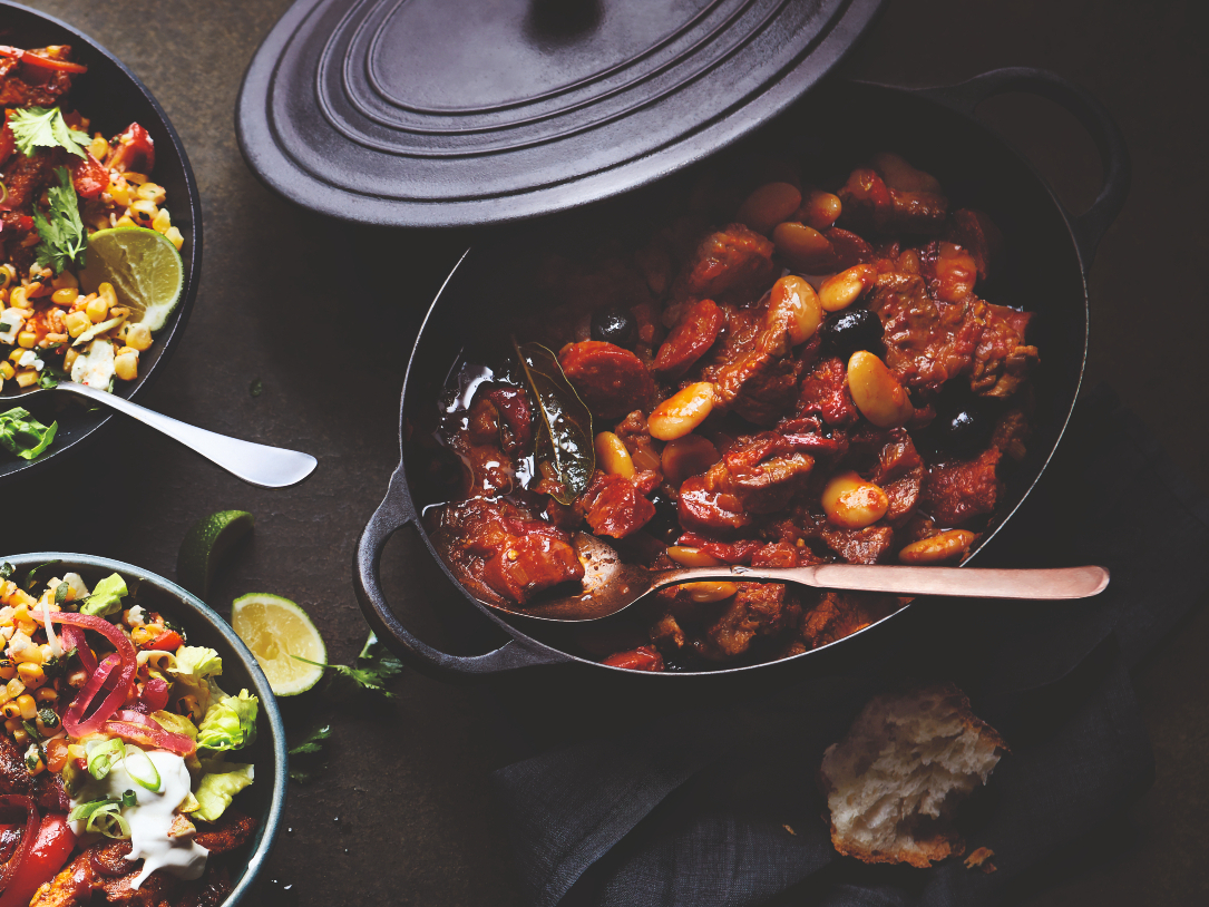 Spanish pork, chorizo and sherry stew-image