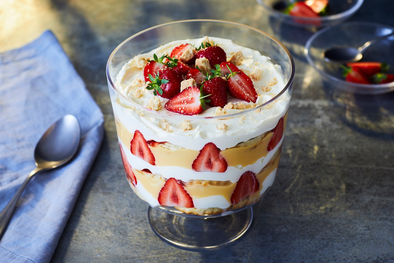 Strawberry scone trifle